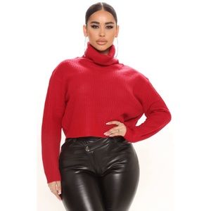 Red Turtleneck Sweater